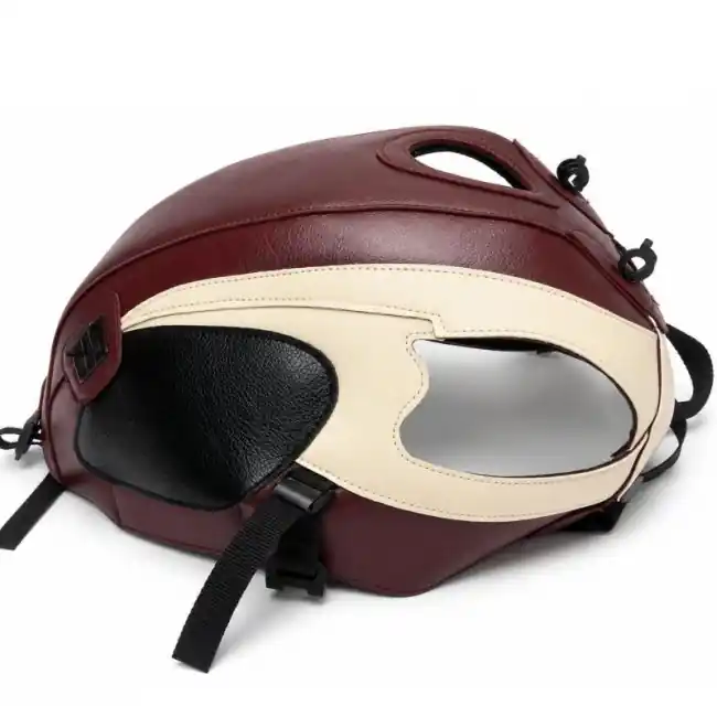Direttamente Dal Produttore Copriserbatoio Bagster per Kawasaki W650 99-06 in similpelle bordeaux e crema-