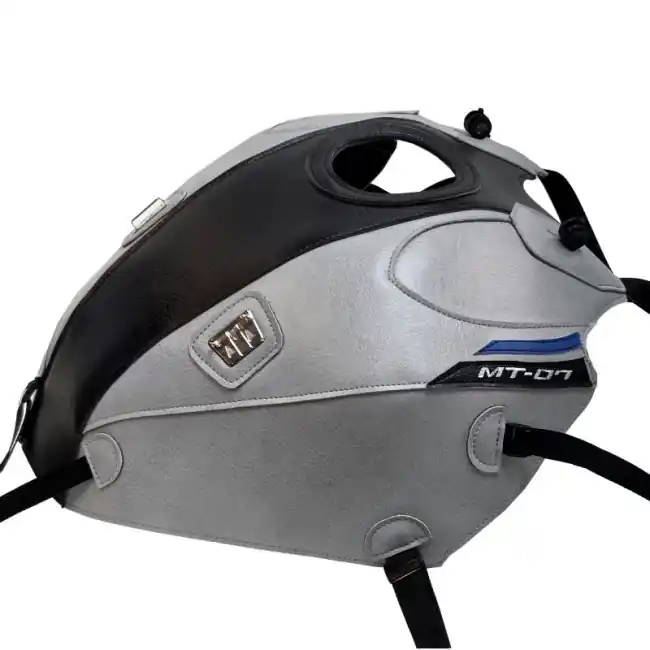 Ultima Occasione Copriserbatoio Bagster per Yamaha MT-07 dal 2025 in similpelle argento e nero-