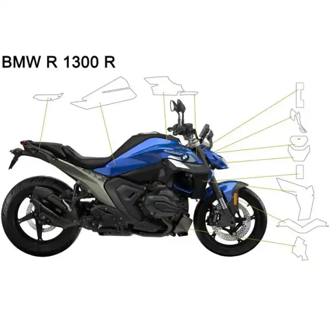 Offerta Lampo Set completo pellicole protettive Wunderlich per BMW R1300R-