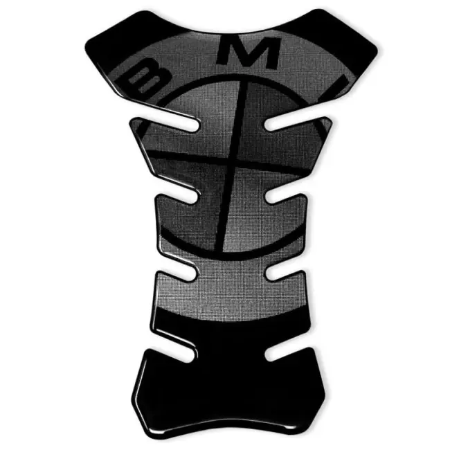 Protezione serbatoio lunga BMW nera con logo argento- Promozione Esclusiva