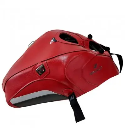 Offerta Del Giorno Copriserbatoio Bagster per Kawasaki Z900 17-24 in similpelle rosso, nero e grigio-