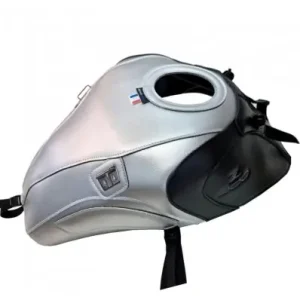 Pagamento Sicuro Copriserbatoio Bagster per Kawasaki Z900 17-24 in similpelle argento e nero opaco-