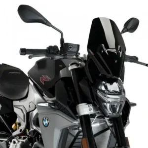 Ultimissimo Modello Cupolino Puig Naked Sport per BMW F900 R dal 2020 senza supporto originale nero-