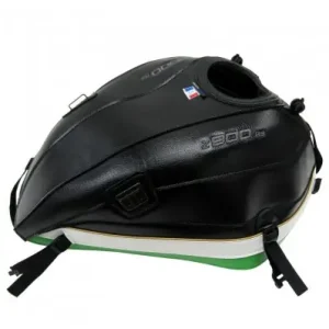 Offerta Lampo Copriserbatoio Bagster per Kawasaki Z900 RS dal 2018 in similpelle nero, bianco e verde-