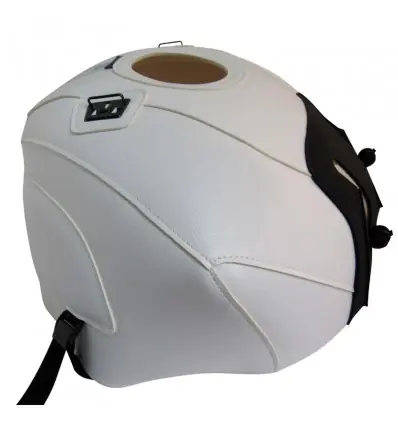 Prezzo Conveniente Copriserbatoio Bagster per Aprilia Tuono V4 n similpelle bianco e nero-