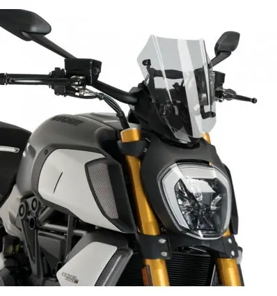 Offerta Limitata Cupolino Puig Naked Fumè chiaro per Ducati Diavel 1260/S dal 2019-