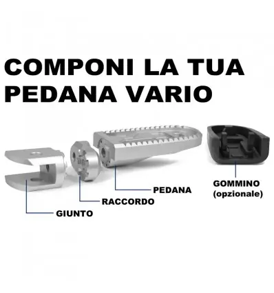 Ultime Pezzi Giunto Wunderlich per pedane Vario su BMW S1000 R e S1000 RR-Argento