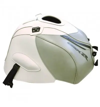 Scelto Dai Clienti Copriserbatoio Bagster per Suzuki GSX-R 1000 07-08 in similpelle bianco e grigio-