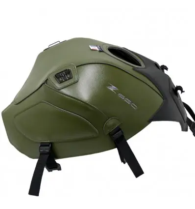 Copriserbatoio Bagster per Kawasaki Z650 verde militare e nero opaco- Professionale
