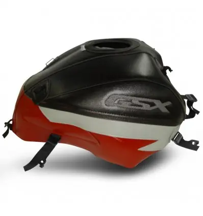 Ultime Pezzi Copriserbatoio Bagster per Suzuki GSX 1400 in similpelle nero, rosso egrigio-