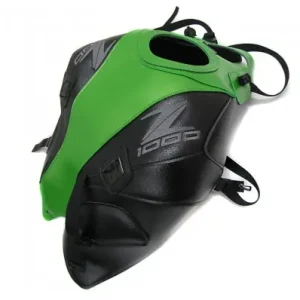 Esclusivo Copriserbatoio Bagster per Kawasaki Z1000 dal 2014 in similpelle verde e nero metal-