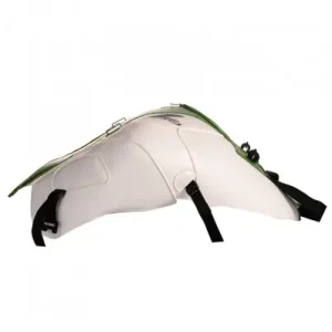 Prezzo Basso Copriserbatoio Bagster per Kawasaki Z1000 dal 2014 in similpelle bianco e verde-