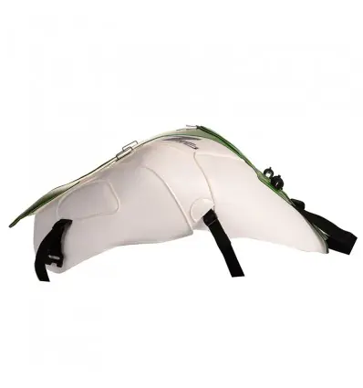 Prezzo Basso Copriserbatoio Bagster per Kawasaki Z1000 dal 2014 in similpelle bianco e verde-
