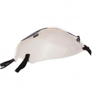 Esclusivo Copriserbatoio Bagster per Suzuki SV 650 dal 2016 in similpelle bianco e blu-