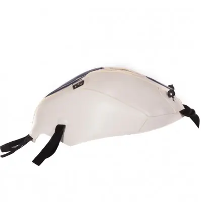 Esclusivo Copriserbatoio Bagster per Suzuki SV 650 dal 2016 in similpelle bianco e blu-