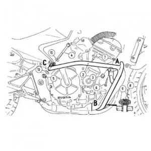 Paramotore nero Hepco & Becker per Honda CBF 600 04-07- Nuova Collezione