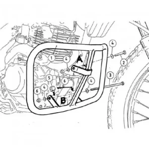 Paramotore nero Hepco & Becker per Honda XR 125L 02-08- Offerta Limitata