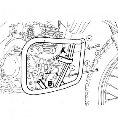 Paramotore nero Hepco & Becker per Honda XR 125L 02-08- Offerta Limitata