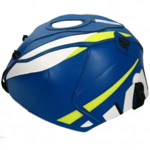 Compra Adesso Copriserbatoio Bagster per Suzuki GSX-R 600/750 dal 2011 in similpelle blu, bianco e giallo-