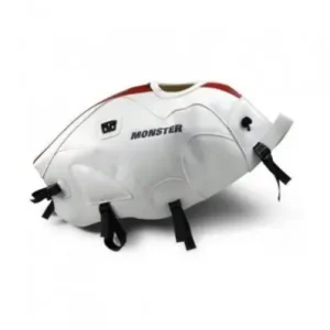 Copriserbatoio Bagster per Ducati Monster 600, 620,695,750,1000 e S4, S2R, S4R/S 00-08 in similpelle bianco e rosso- A Buon Prezzo