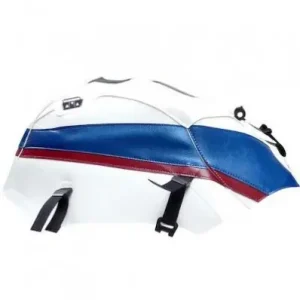 Copriserbatoio Bagster per BMW HP2 Sport 08-11 in similpelle bianco rosso e blu- Non Perdere
