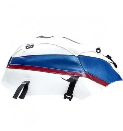 Copriserbatoio Bagster per BMW HP2 Sport 08-11 in similpelle bianco rosso e blu- Non Perdere
