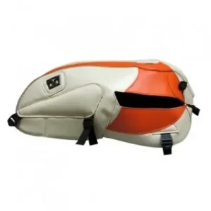 Offerta Limitata Copriserbatoio Bagster per Triumph Bonneville T100/SE 03-07 in similpelle crema e arancione-