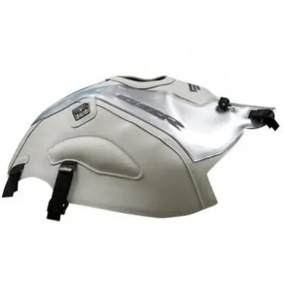 Copriserbatoio Bagster per Suzuki GSR 600 06-11 in similpelle special bianco e grigio metal- Prezzo Di Fabbrica