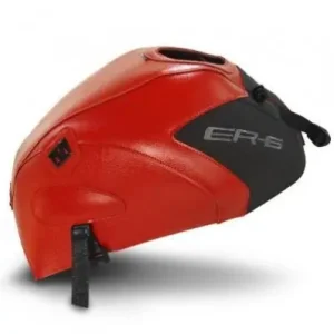 Di Tendenza Copriserbatoio Bagster per Kawasaki ER6N e ER6F 12-13 in similpelle rosso e nero opaco-