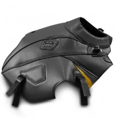 Ultime Pezzi Copriserbatoio Bagster per Yamaha XTZ 660 08-14 in similpelle grigio cielo, antracite e zafferano-