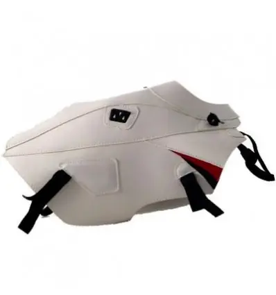Professionale Copriserbatoio Bagster per Yamaha XTZ 660 08-14 in similpelle bianco, nero e rosso-