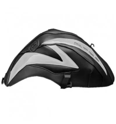 Ultima Occasione Copriserbatoio Bagster per Kawasaki Z750 07-12 in similpelle nero e grigio metal-