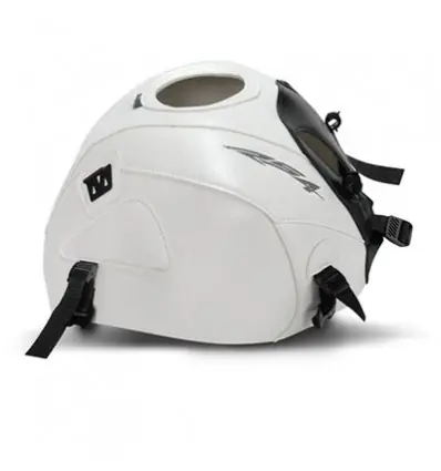 Copriserbatoio Bagster per Aprilia RS4 125 dal 2013 in similpelle bianco e nero- Pagamento Sicuro