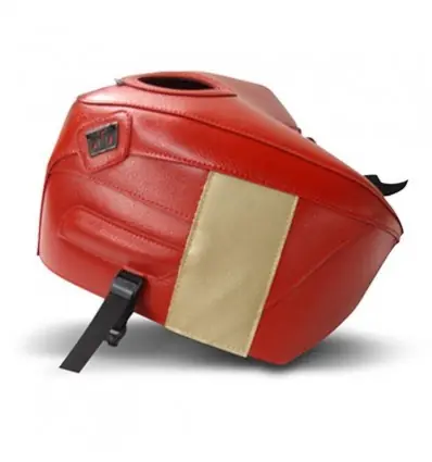 Promozione Copriserbatoio Bagster per Ducati Monster 848, 1098, 1198 07-13 in similpelle rosso e oro-