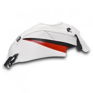 Occasione Copriserbatoio Bagster per Honda CBR 600 F 2011 in similpelle bianco con triangolo rosso e nero-