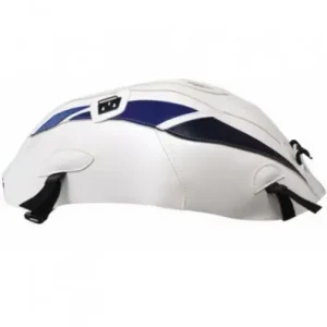 Copriserbatoio Bagster per Suzuki GSX-R 1000 09-16 in similpelle bianco con triangolo blu- Subito Disponibile