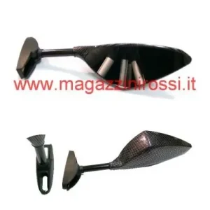 Economico Specchietto Tecno carbonio da carena (doppio foro)-
