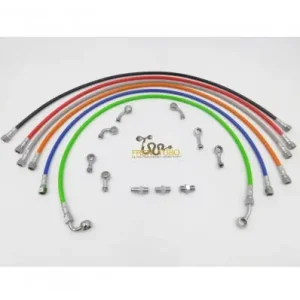 Kit Fren Tubo per BMW R100 GS Paris Dakar 90-97 in acciaio con guaina-Bianco Offerta Del Giorno