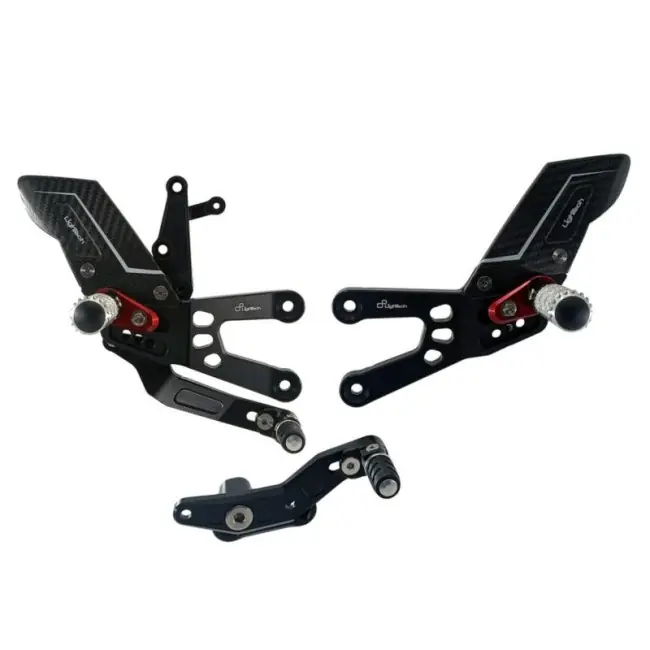 Spedizione Gratuita Pedane arretrate regolabili R version Lightech per Honda CBR 600 RR dal 2024-