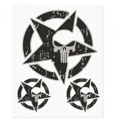 Set adesivi serie Adventure Stickers - Stella Usa Skull- Scelto Dai Clienti