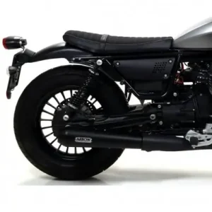 Ultimissimo Modello Terminali Arrow Pro Racing Nichrom Dark per Moto Guzzi V9 Roamer e Bobber-