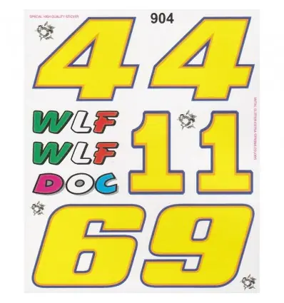 Set adesivi 20x24 cm numeri, WLF, DOC- Saldi