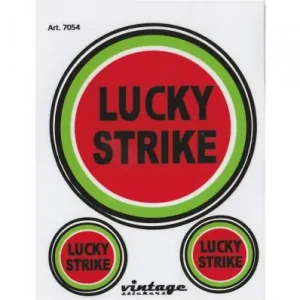 Adesivo serie Vintage Lucky Strike 9x12 cm- Prezzo Conveniente