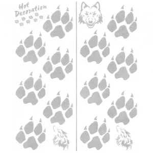 Affare Set adesivi serie 900 Orme Lupo Argento 20x24 cm-