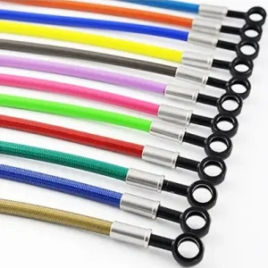 Kit tubi freno Accossato in treccia per Yamaha T-MAX 500 04-07-Arancio Offerta Speciale