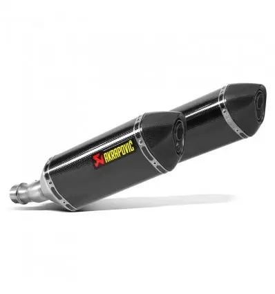 Ultime Pezzi Coppia di marmitte Akrapovic Slip On Carbonio omologate per Kawasaki Z1000 14-16-