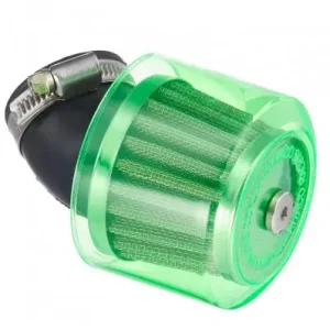 Filtro aria Kitaco con raccordo in gomma a 45 gradi verde- Promozione Esclusiva