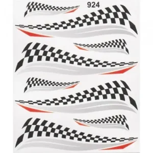 Saldi Set adesivi 20x24 cm bandiera a scacchi-