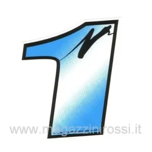 Numero grande adesivo azzurro- Promozione