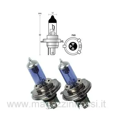 Acquista Ora Lampada alogena H4 Blue Xe 12v 100/80w-